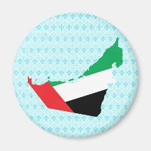 Uae-Flaggen-Karte Größengleich Kühlschrankmagnet