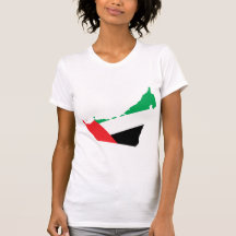 Uae-Flaggen-Karte Größengleich T-shirts