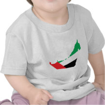 Uae-Flaggen-Karte Größengleich Tshirt