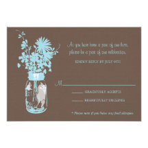 UAWG Karten-wilde Blumen u. Maurer-Glas Personalisierte Einladungen