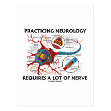 Übende Neurologie erfordert viel Nerv Postkarten
