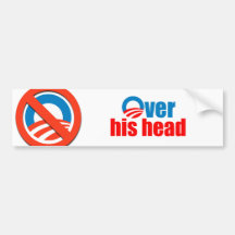 Über seinem Kopf Auto Sticker