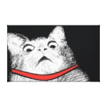 Überraschtes Katzen-Keuchen Meme - eingewickelte L Leinwanddrucke