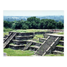Überreste von Schritten an Teotihuacan Ruinen Postkarten