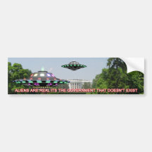 UFO auf dem whitehouse Rasen Auto Sticker