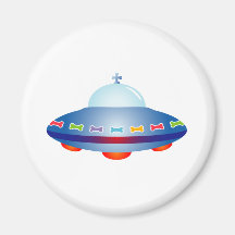 UFO-Raumschiff Kühlschrankmagnet