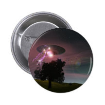UFO über Knopf der Starkstromleitungs-2 Anstecknadelbuttons