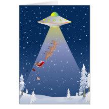 UFO-Weihnachtskarte