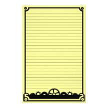 Uhrwerk-Silhouette, Briefpapier Personalisiertes Büropapier