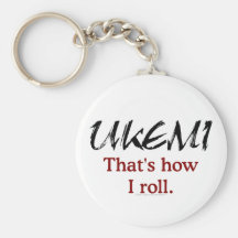 Ukemi, das ist, wie ich weißes Keychain rolle Schlüsselband