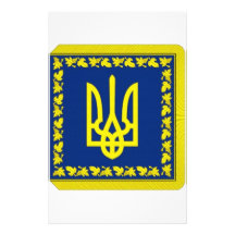 Ukraine-Präsident auf Land Flagge Druckpapier