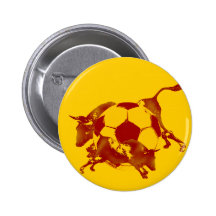 Ulta heiße spanische Ausführung die Stierfußballge Buttons