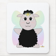 Umarmbare feenhafte schwarze Schafe Mousepads