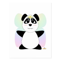 Umarmbarer feenhafter Panda-Bär Postkarten