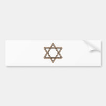 Umsponnener Davidsstern Bar oder Schläger Mitzvah Auto Aufkleber