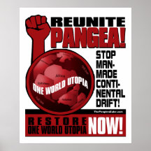 Umweltbewegung - wiedervereinigen Sie sich Pangea! Posterdruck