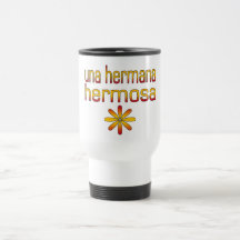 Una Hermana Hermosa Spanien Flaggen-Farben Kaffeehaferl