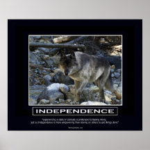 UNABHÄNGIGKEIT motivierend Plakat
