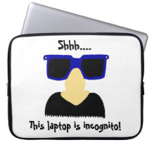 Unbekannte Schnurrbart-u. Glas-Laptop-Hülse Laptop Sleeve Schutzhülle