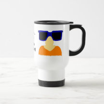 Unbekannter Schnurrbart-u. Gläserredhead-Reise-Bec Kaffeetasse