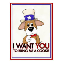 Uncle Sam Corgi-Postkarte