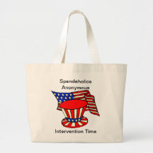 Uncle Sam Ist eine shopaholic Interventions-Zeit Einkaufstaschen