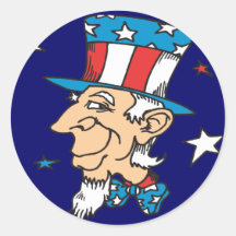 Uncle Sam Runde Aufkleber