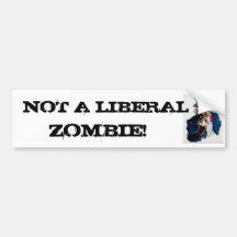 UNCLESAM1, NICHT EIN LIBERALER      , ZOMBIE! AUTOAUFKLEBER