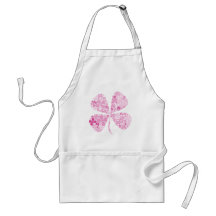 Unendlich glücklicher rosa Klee Schürze