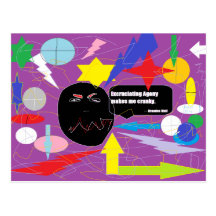 Unerträgliche Qual macht mich verschrob Postkarte