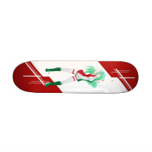 Ungarn Manga Animemädchen kleidete auf Flaggen-Ung Personalisiertes Skatedeck