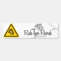 Unhöfliche Tiger-Platten Auto Sticker