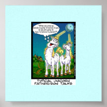Unicorn, der lustigen Leinwand-Druck verpfändet Posterdruck