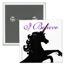 Unicorn-Silhouette glaube ich Pin Anstecknadelbutton