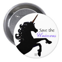 Unicorn-Silhouette retten den Unicorns-Knopf Button