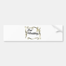 Unsere Hochzeit Autoaufkleber