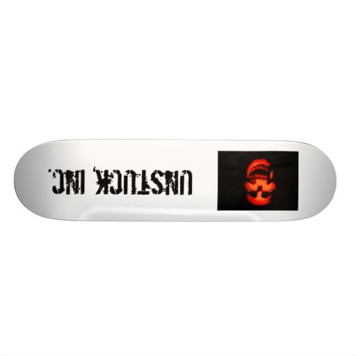 Unstuck, Inc.Red glühendes Schädel-Skateboard Individuelle Skateboarddecks