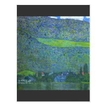 Unterach beim Attersee durch Gustav Klimt Postkarten