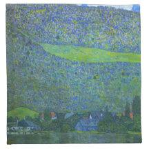 Unterach beim Attersee durch Gustav Klimt Stoff Serviette