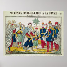 Unterordnung von Abd ELKader zu Henri d'Orleans Posterdruck