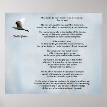 Unterricht durch Kahlil Gibran Plakate