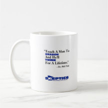Unterrichten Sie einen Mann zu folgern… Kaffee Tasse