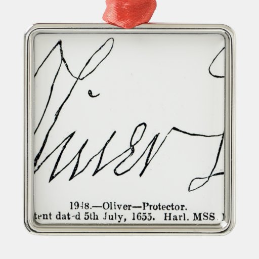 Unterschrift von Oliver Cromwell-Lord Protector Weihnachtsornament