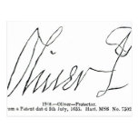 Unterschrift von Oliver Cromwell-Lord Protector Postkarten