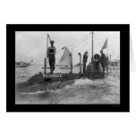 Unterseeboot und Segelboot 1905 Grußkarten