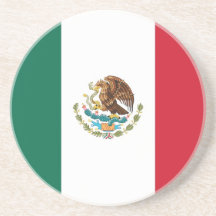 Untersetzer mit Flagge von Mexiko