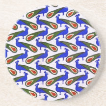 Untersetzer-Pfau-Pfaumustervogel-Geschenkgeschenk