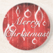 Untersetzer - Weihnachten spielt Rot