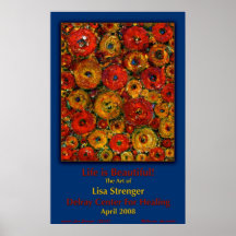 Unterzeichnetes und datiertes Kunst-Plakat