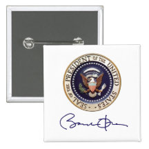Unterzeichnung Präsidenten-Barack Obama Anstecknadelbuttons